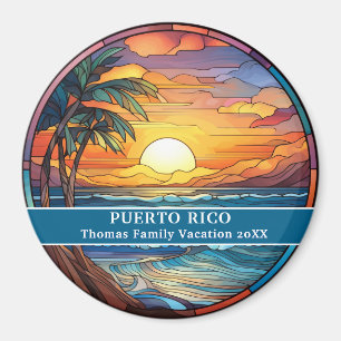 Benutzerdefinierte Familie Puerto Rico runde Magne Magnet