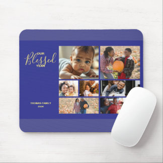 Benutzerdefinierte Familienfoto-Collage Unser gese Mousepad