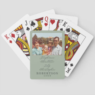 Benutzerdefinierte Familienfoto-Namen Jahr Retro S Spielkarten