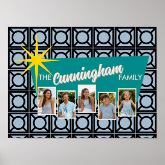 Benutzerdefinierte Familienfoto-Wandkunst im Stil Poster