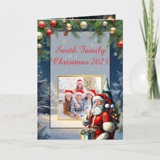 Benutzerdefinierte Familienfoto-Weihnachtskarte Karte