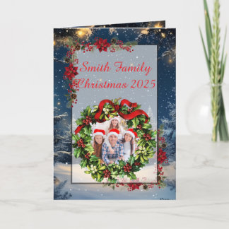 Benutzerdefinierte Familienfoto-Weihnachtskarte Karte