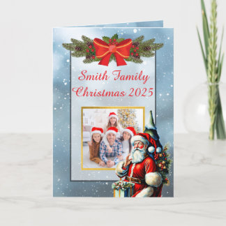 Benutzerdefinierte Familienfoto-Weihnachtskarte Karte