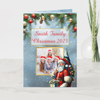 Benutzerdefinierte Familienfoto-Weihnachtskarte Karte
