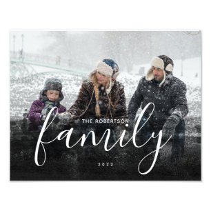 Benutzerdefinierte Familienfotografie Schwarzes Ab Fotodruck