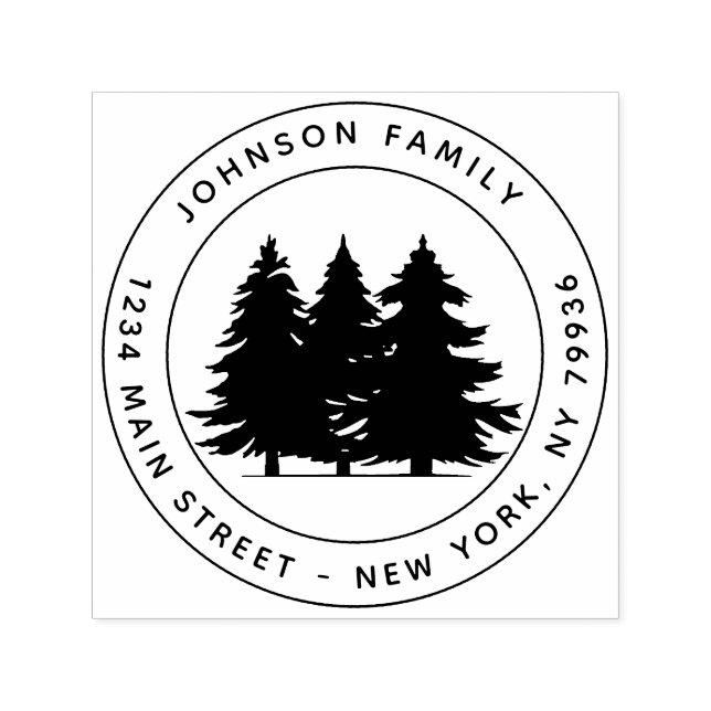 Benutzerdefinierte Familienname Unterschrift Runde Permastempel (Design)