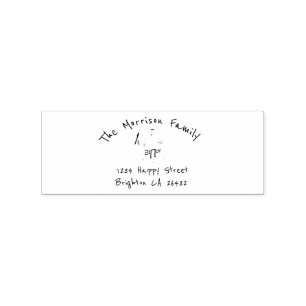 Benutzerdefinierte Familiennamen-Adresse Fun-Skrip Gummistempel
