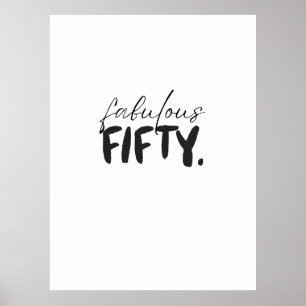 Benutzerdefinierte Fantastische Fünfzig Schwarz We Poster
