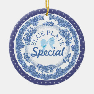 benutzerdefinierte Farbe blaue Platte spezielle We Keramik Ornament