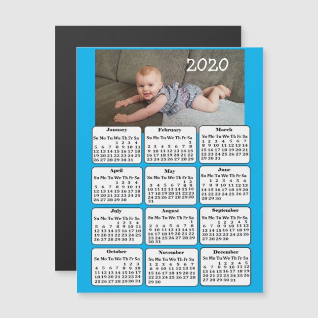 Benutzerdefinierte Farbe Foto zu Mini-Kalender 202 Magneteinladung (Vorne/Hinten)