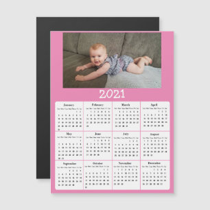 Benutzerdefinierte Farbe Foto zu Mini-Kalender 202 Magneteinladung