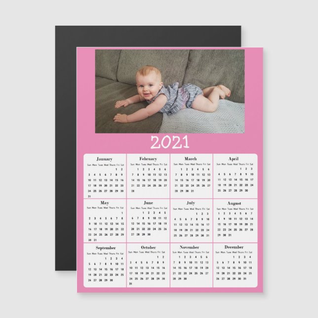 Benutzerdefinierte Farbe Foto zu Mini-Kalender 202 Magneteinladung (Vorne/Hinten)