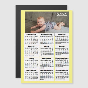 Benutzerdefinierte Farbe Foto zu Mini-Kalender 202 Magneteinladung
