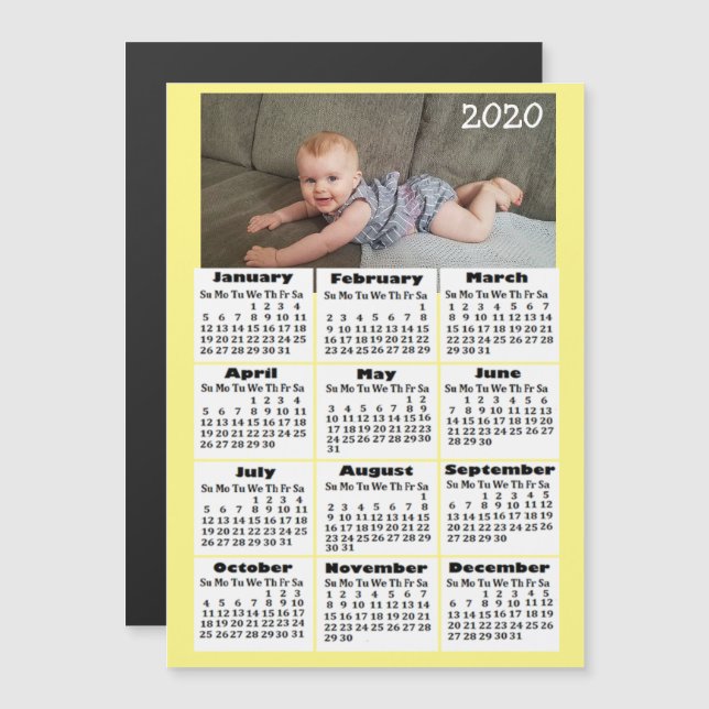 Benutzerdefinierte Farbe Foto zu Mini-Kalender 202 Magneteinladung (Vorne/Hinten)