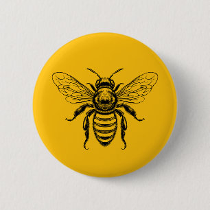 Benutzerdefinierte Farbe Honigbiene Button