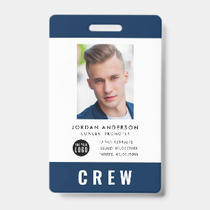 Benutzerdefinierte Farbe Logo Foto CREW PASS Abzei Ausweis
