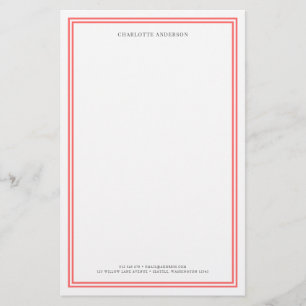 Benutzerdefinierte Farbe Moderne Klassische Ränder Briefpapier