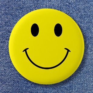 Benutzerdefinierte Farben Cute Retro Lächeln Button