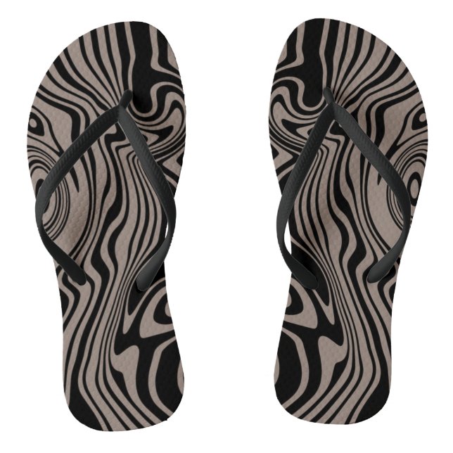 Benutzerdefinierte Farben Wellen Kunst Flip Flops  (Fußbett)