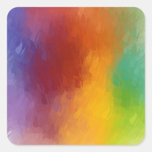 Benutzerdefinierte farbenfrohe abstrakte Kunst tre Quadratischer Aufkleber