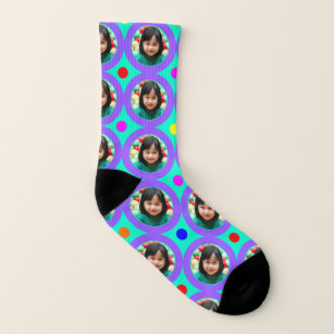 Benutzerdefinierte farbige Fotovorlage Socken