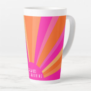 Benutzerdefinierte farbige, inspirierende Rosa- un Milchtasse