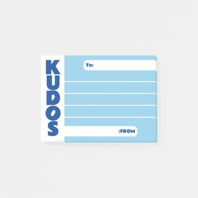 Benutzerdefinierte Farbkudos Mitarbeitererkennung  Post-it Klebezettel (Vorderseite)