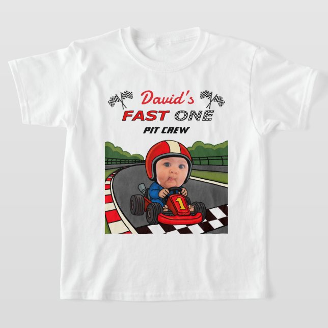 Benutzerdefinierte Fast One Pit Crew Kinder T-Shirt (Ablage )