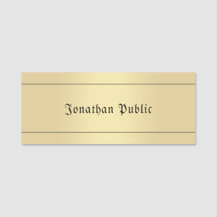 Benutzerdefinierte Faux-Gold-Alte-Text-Klassik-Opt Namensschild