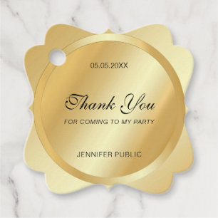 Benutzerdefinierte Faux-Gold-Dankeschön-Kalligrafi Geschenkanhänger