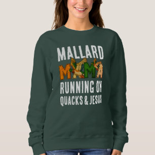 Benutzerdefinierte Faux-Rhinstone-MALLARD-MAMA-Ent Sweatshirt