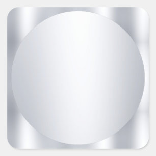 Benutzerdefinierte Faux-Silber-Leer-Vorlage Fügen  Quadratischer Aufkleber
