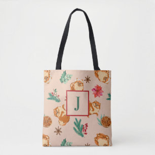 Benutzerdefinierte Festliche Pomeranian-Weihnachts Tasche