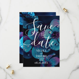 Benutzerdefinierte Fett Schöne Blumen Hochzeit Save The Date