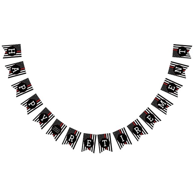 Benutzerdefinierte Feuerwehrruhestand Thin Red Lin Wimpelkette (Alle)