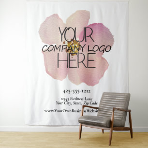 Benutzerdefinierte Firmen-Geschäftsmessestand-Logo Wandteppich