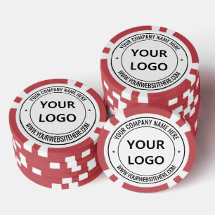 Benutzerdefinierte Firmen-Logo und Text Unternehme Pokerchips