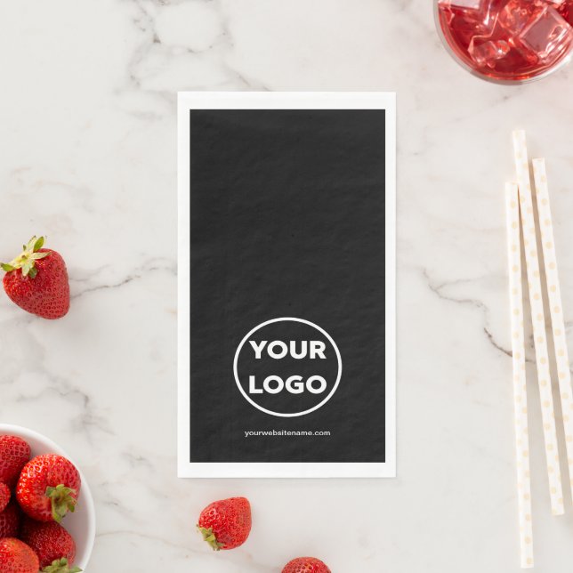 Benutzerdefinierte Firmenlogo und Business-Website Serviette (Beispiel)
