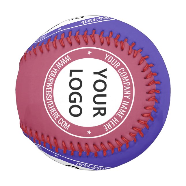 Benutzerdefinierte Firmenlogos und Text-Baseball I Baseball (Vorne Rechts)