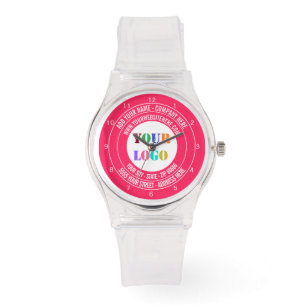 Benutzerdefinierte Firmenlogos und Text-Business-Ü Armbanduhr