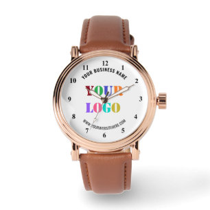 Benutzerdefinierte Firmenlogos und Text-Business-Ü Armbanduhr