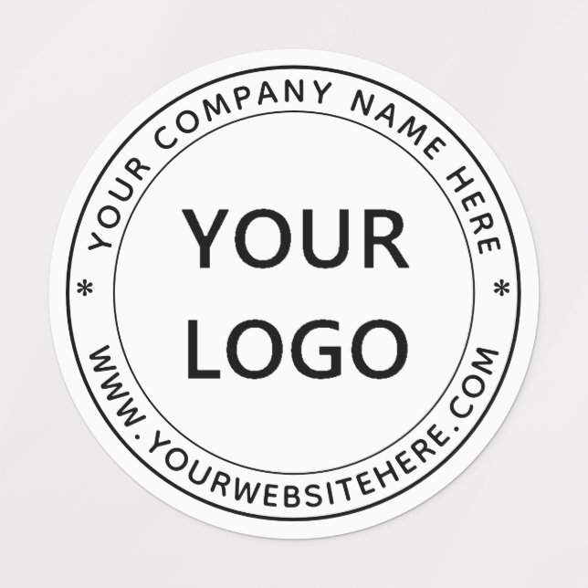 Benutzerdefinierte Firmenlogos und Text-Round-Labe Etiketten (Design 1)