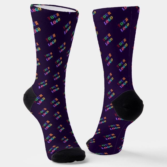 Benutzerdefinierte Firmensocken mit individuellem  Socken (Gewinkelt)