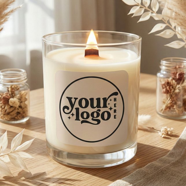 Benutzerdefinierte Firmenwerbung Ihr Logo Hier Quadratischer Aufkleber (Custom Company Business Your Logo Here Square Sticker)