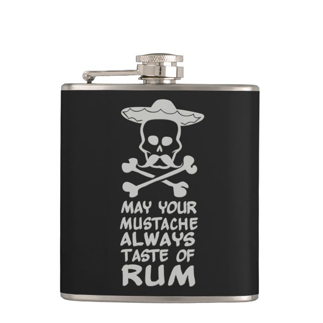 benutzerdefinierte Flasche Rum Mustache Flachmann (Vorderseite)