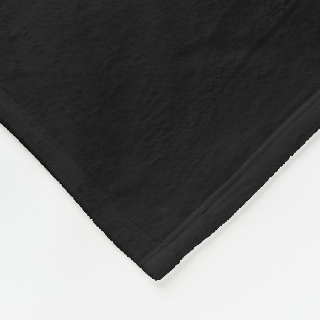 Benutzerdefinierte Fleece-Decke Schwarz Fleecedecke (Ecke)