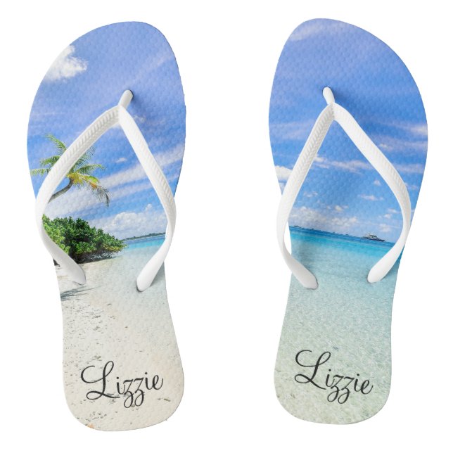 Benutzerdefinierte Flip-Flops für das tropische Zi Flip Flops (Fußbett)