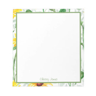 Benutzerdefinierte florale Editor Notizblock