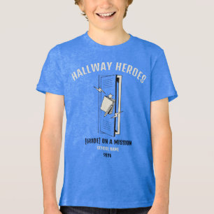 Benutzerdefinierte Flurhelden-Schule Tri-Blend Shirt