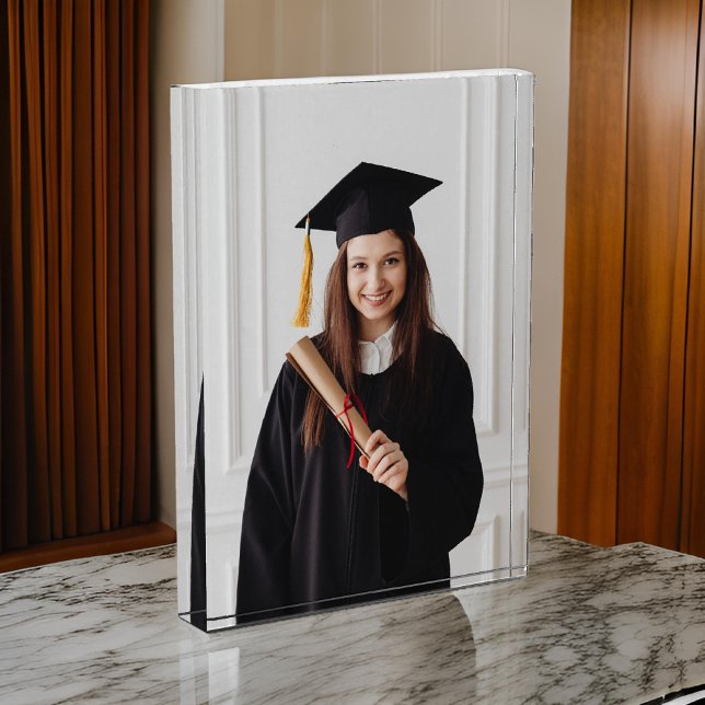 Benutzerdefinierte Foto-Blöcke für Abschluss und G Fotoblock (Custom Photo Block, Custom Acrylic Block for Photo, Photo Frame, Gift for Mother, Gift for Dad,)